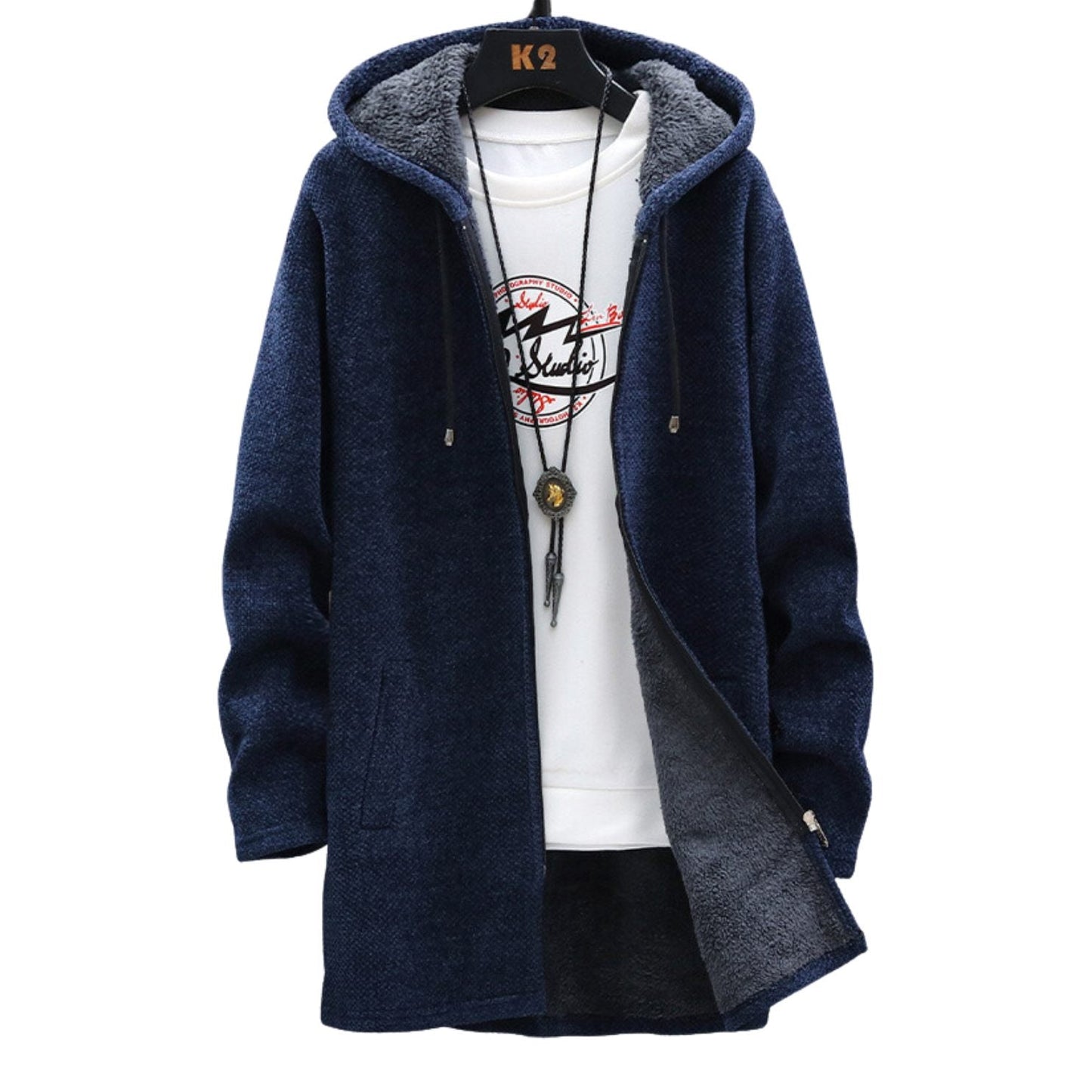 Noah - Unisex Kapuzenjacke mit Reißverschluss und Fleece-Futter