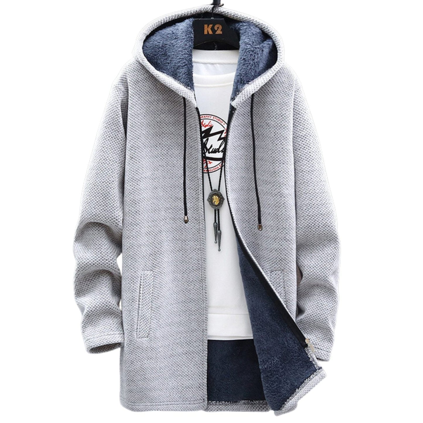 Noah - Unisex Kapuzenjacke mit Reißverschluss und Fleece-Futter