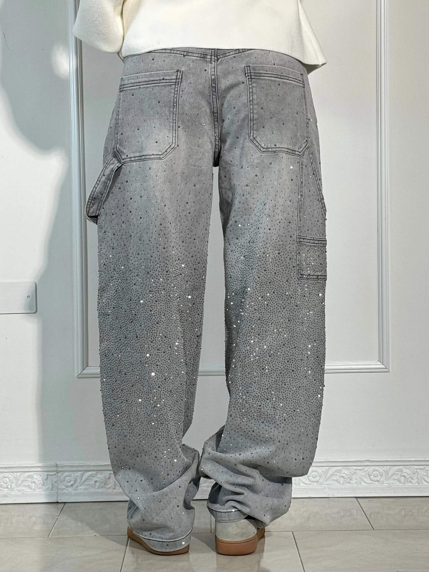 Livia – Glitzernde Straight-Leg Jeans Damen