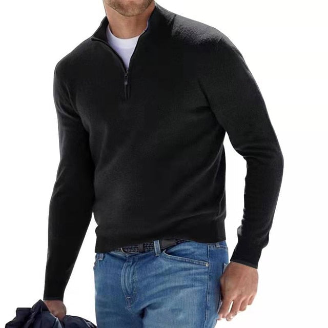 Finn – Halbzip-Strickpullover Herren