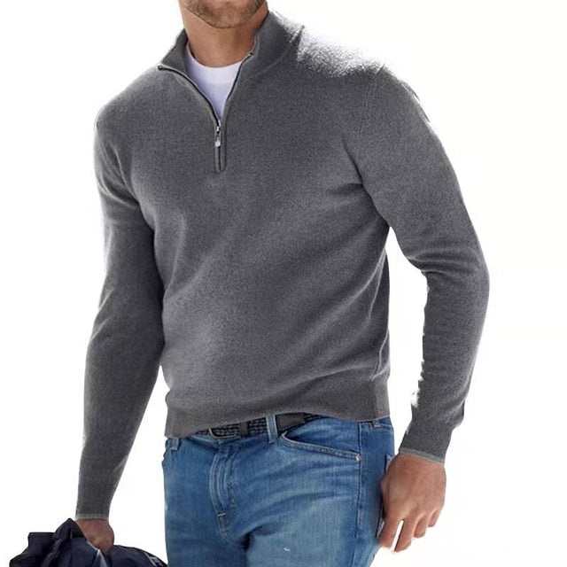 Finn – Halbzip-Strickpullover Herren