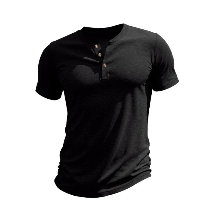 Ethan - Herren Kurzarmshirt mit Knopfleiste