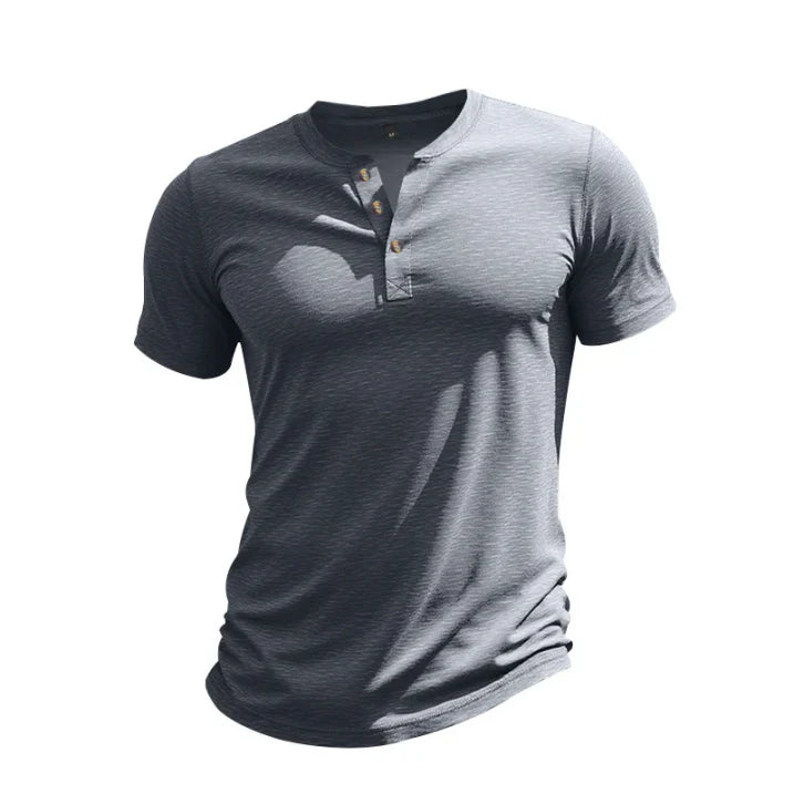 Ethan - Herren Kurzarmshirt mit Knopfleiste