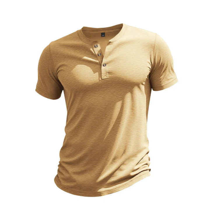 Ethan - Herren Kurzarmshirt mit Knopfleiste
