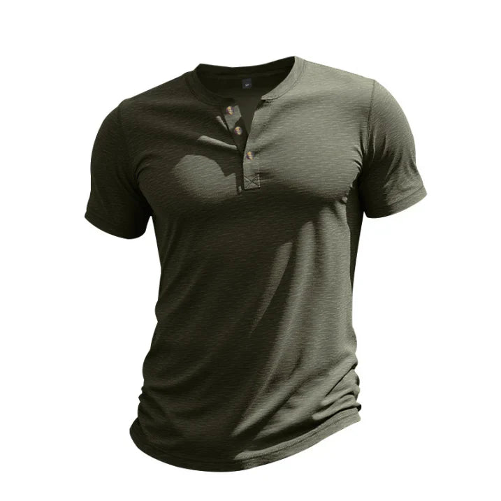 Ethan - Herren Kurzarmshirt mit Knopfleiste