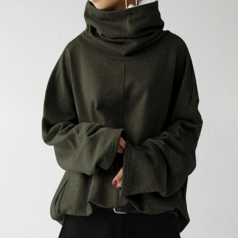 Maribel - Oversize-Sweatshirt mit hohem Kragen für Damen