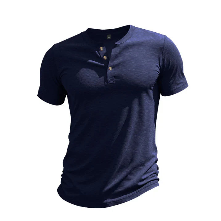 Ethan - Herren Kurzarmshirt mit Knopfleiste