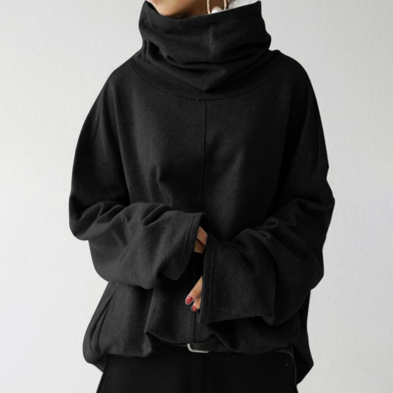 Maribel - Oversize-Sweatshirt mit hohem Kragen für Damen