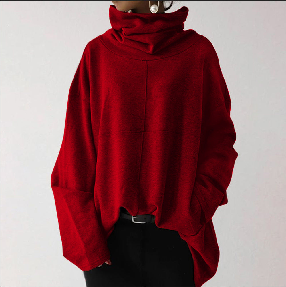 Maribel - Oversize-Sweatshirt mit hohem Kragen für Damen