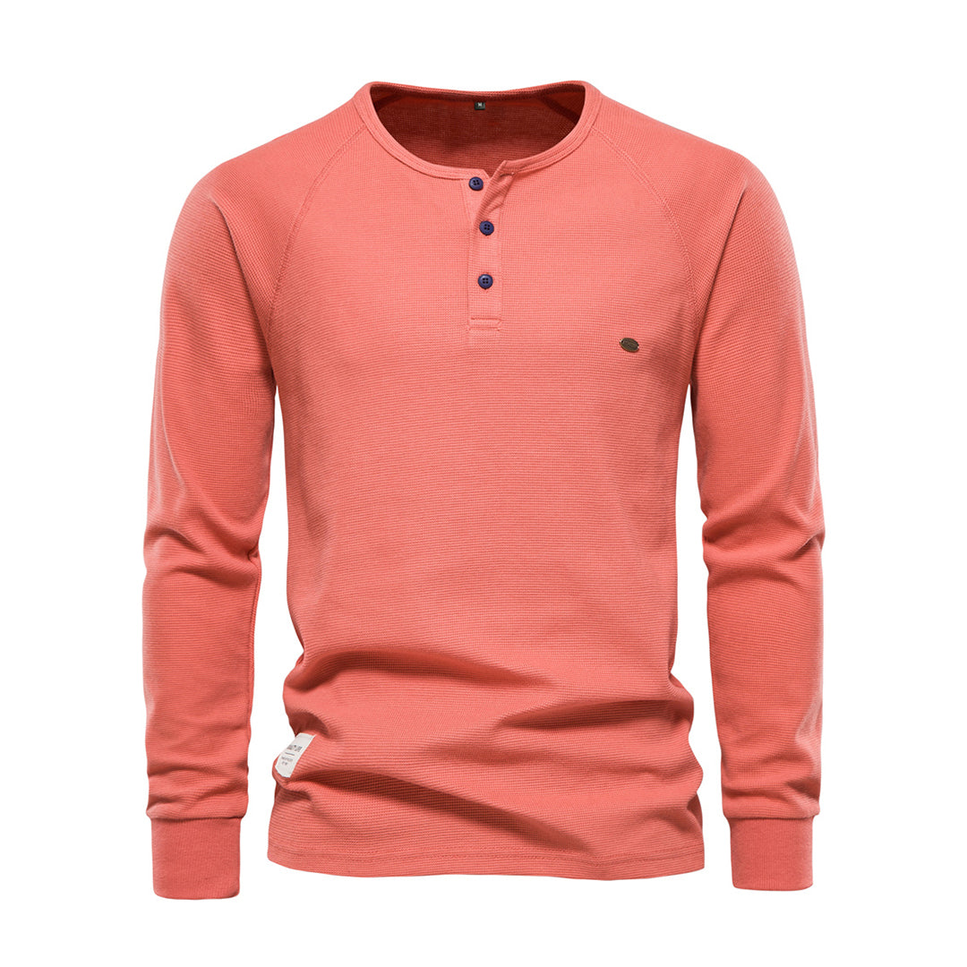 Adrian – Herren Longsleeve mit Knopfleiste