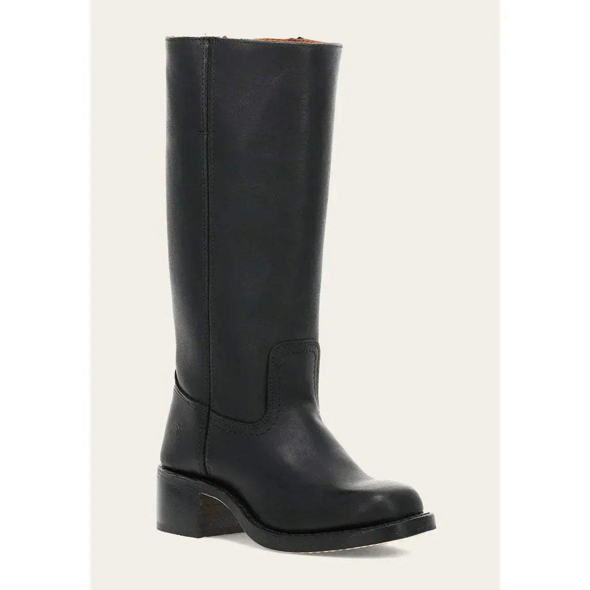 Alva – Damen Lederstiefel in Braun mit Blockabsatz
