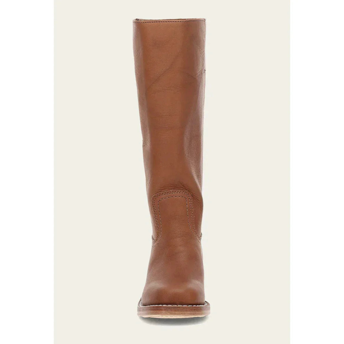 Alva – Damen Lederstiefel in Braun mit Blockabsatz
