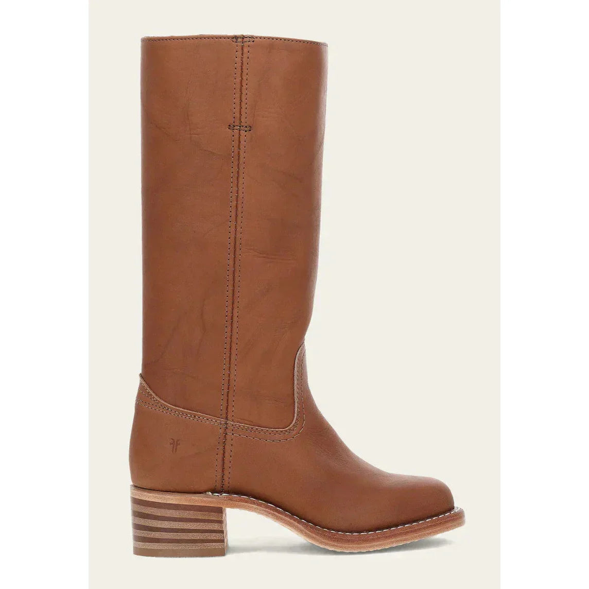 Alva – Damen Lederstiefel in Braun mit Blockabsatz
