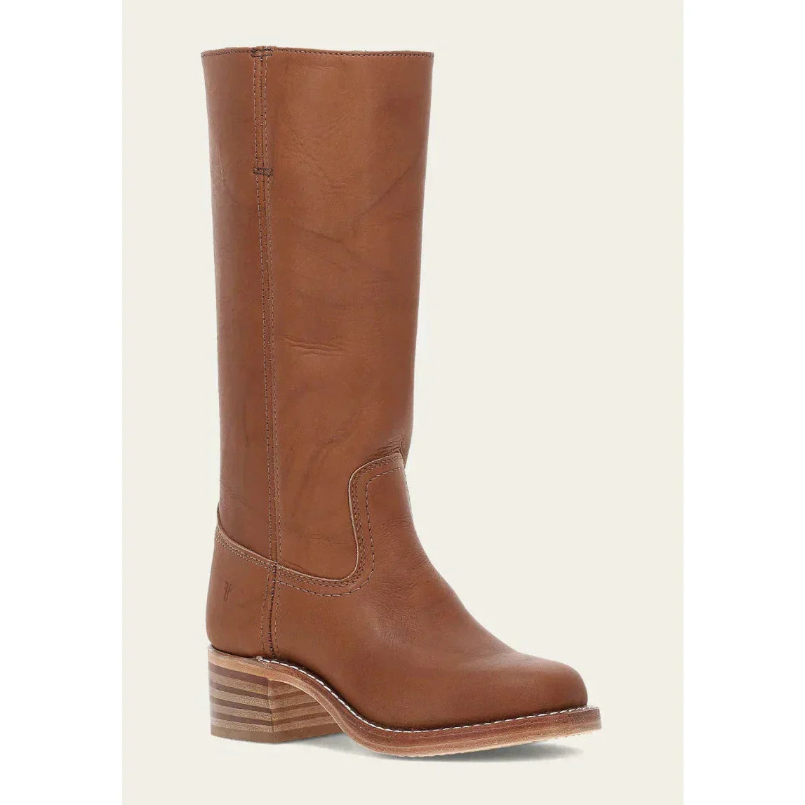 Alva – Damen Lederstiefel in Braun mit Blockabsatz