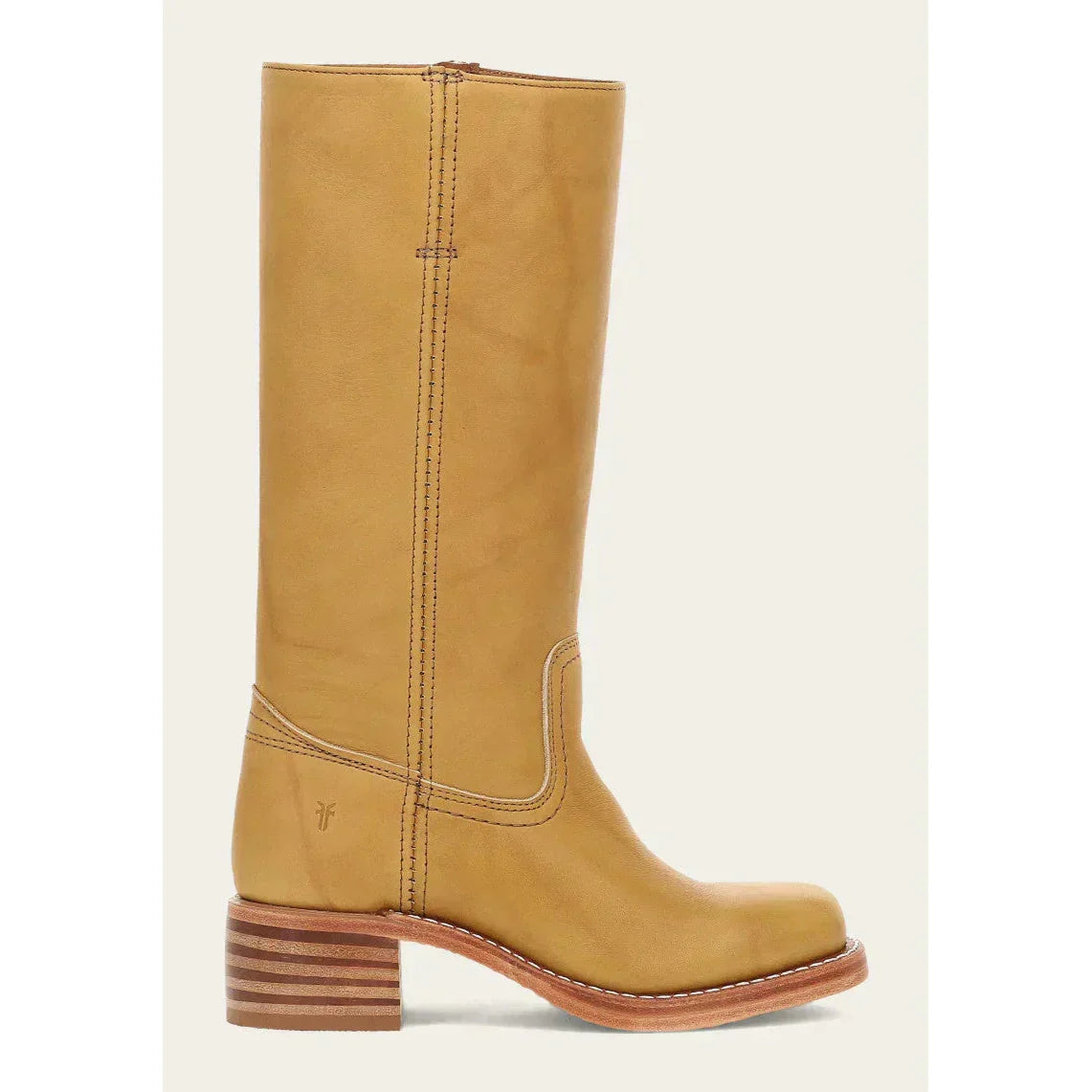 Alva – Damen Lederstiefel in Braun mit Blockabsatz