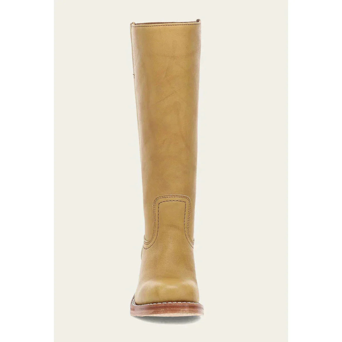 Alva – Damen Lederstiefel in Braun mit Blockabsatz