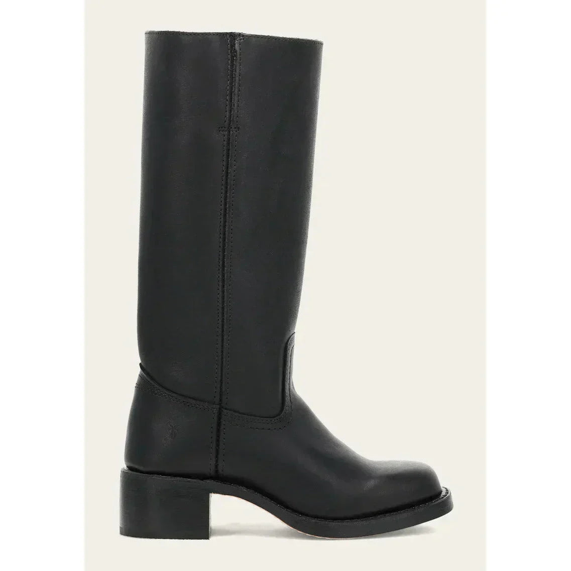Alva – Damen Lederstiefel in Braun mit Blockabsatz
