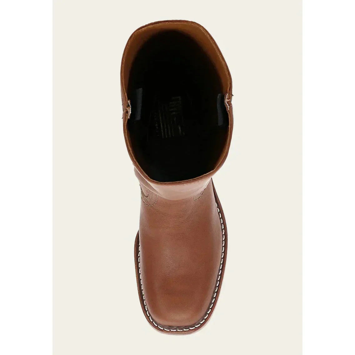 Alva – Damen Lederstiefel in Braun mit Blockabsatz