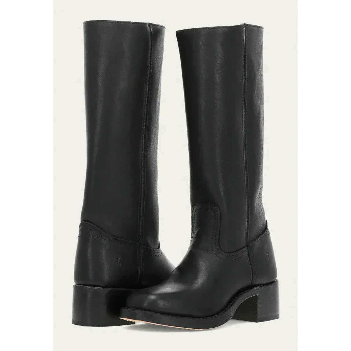 Alva – Damen Lederstiefel in Braun mit Blockabsatz