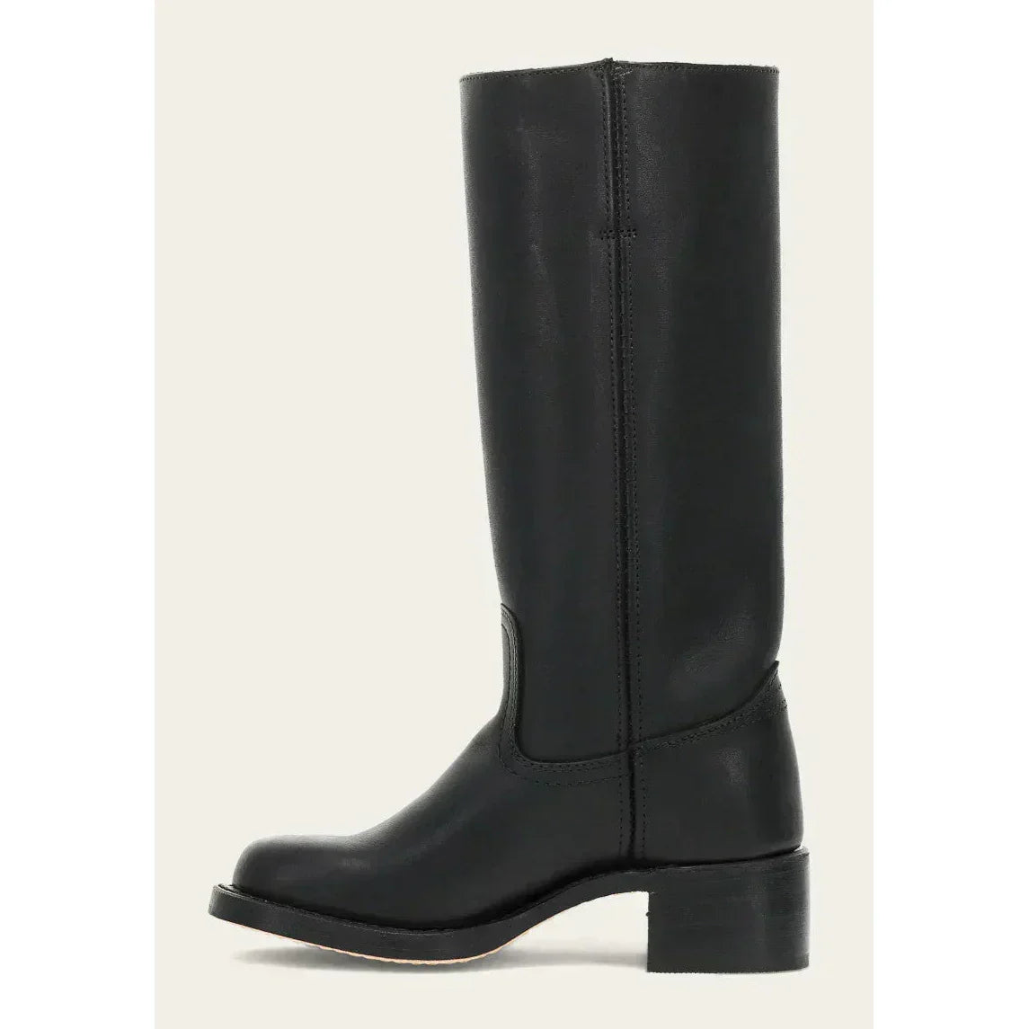 Alva – Damen Lederstiefel in Braun mit Blockabsatz