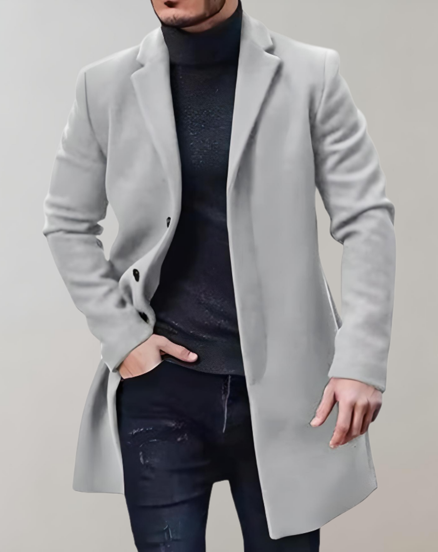 Luca – Klassischer Wollmantel Herren