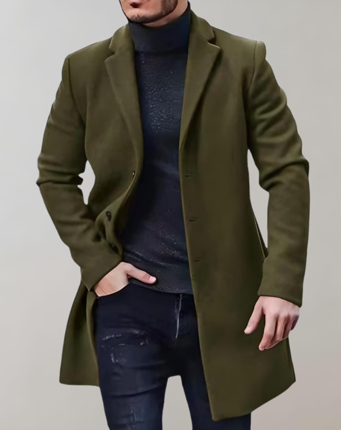 Luca – Klassischer Wollmantel Herren