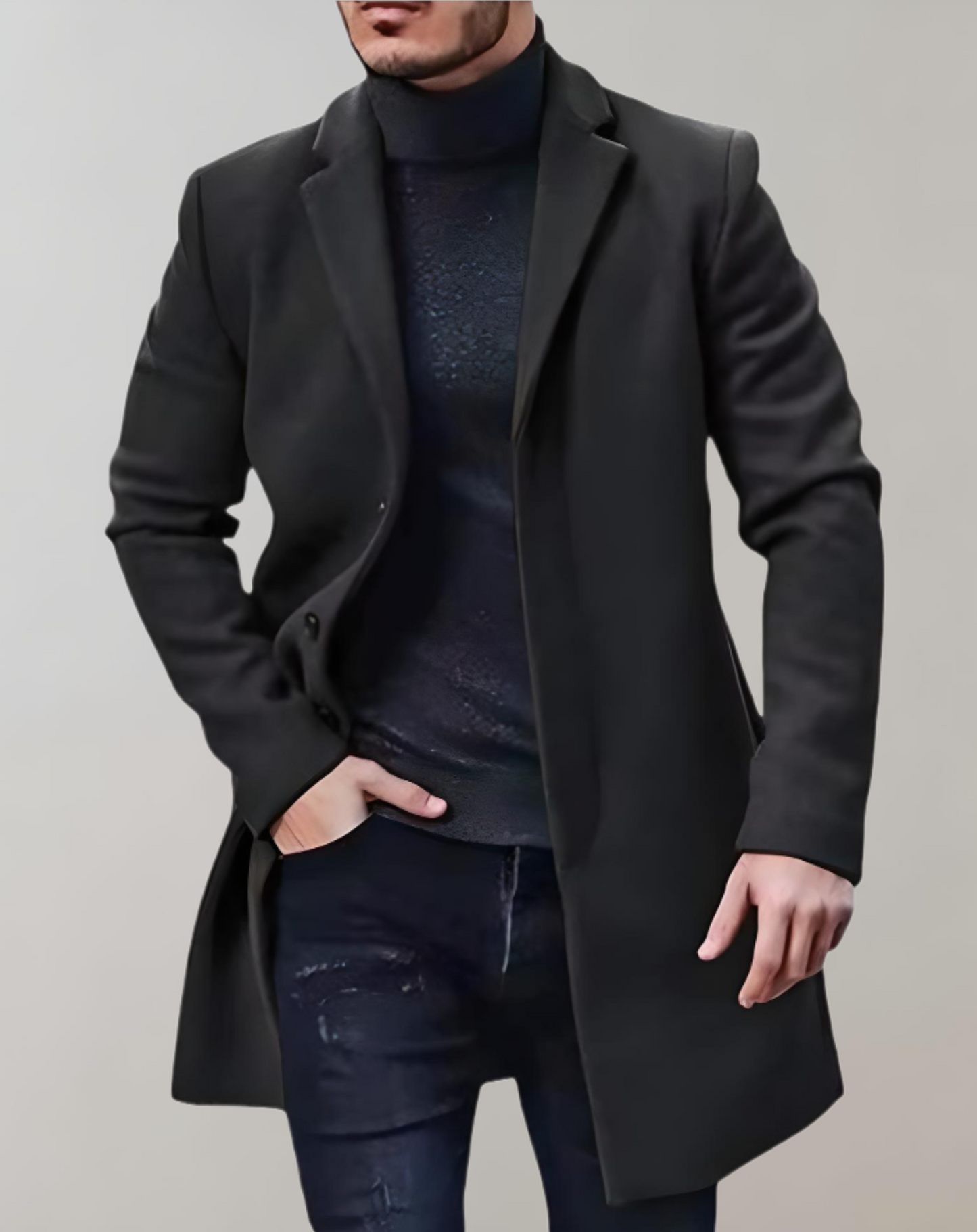 Luca – Klassischer Wollmantel Herren