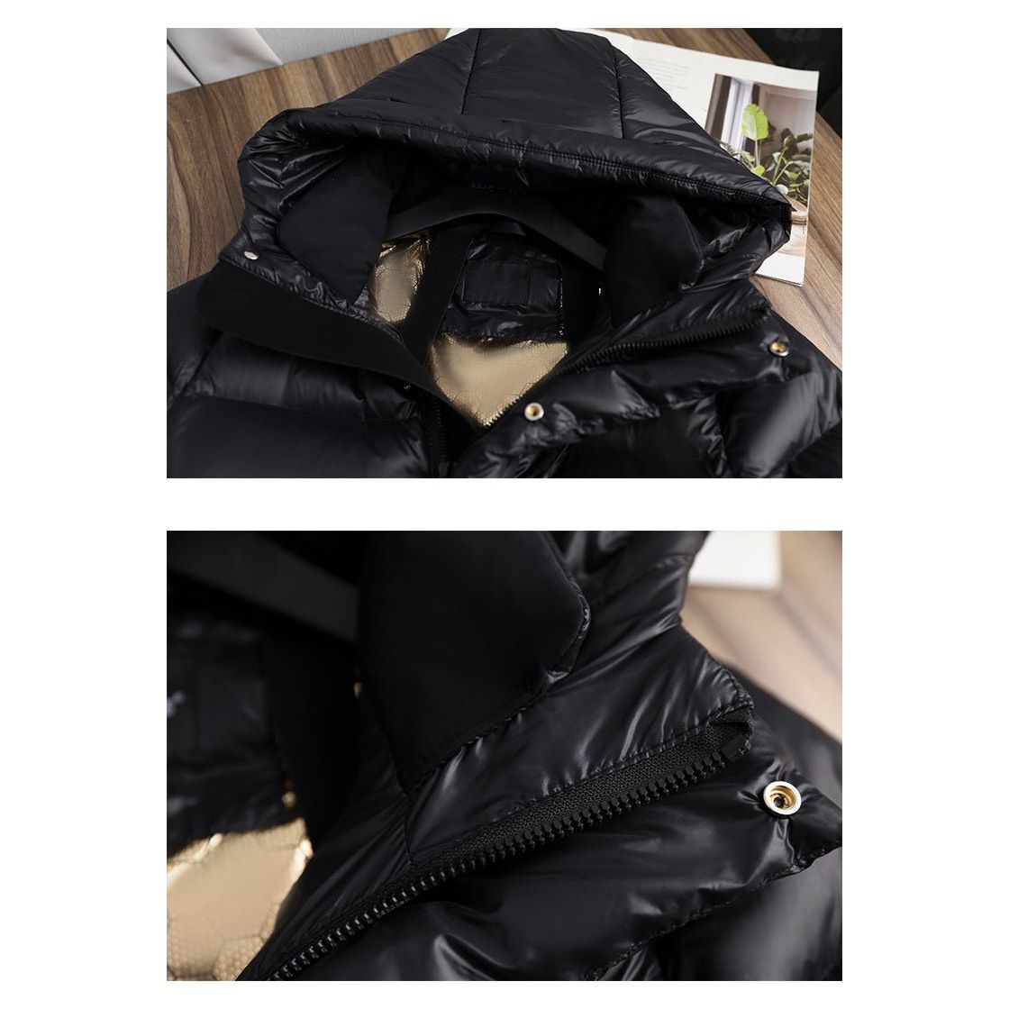 Elena - Damen Wintermantel lange Daunenjacke