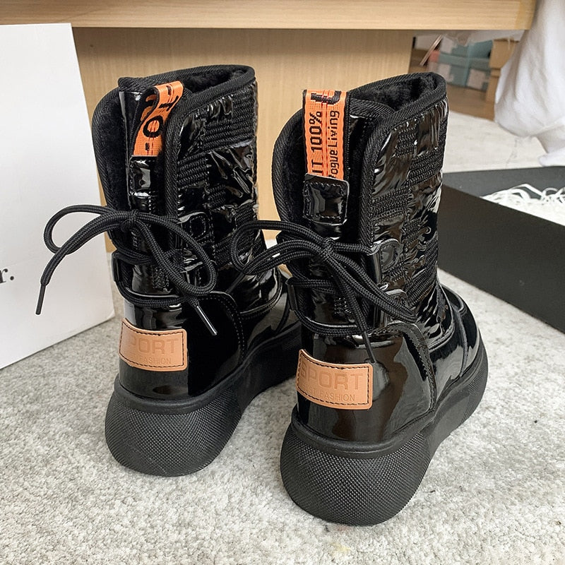 Lina - Warmer Damen Winterstiefel zum Schnüren