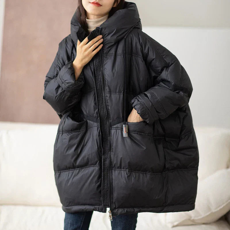 Juliette - Damen Daunenmantel mit Kapuze und Oversize-Schnitt
