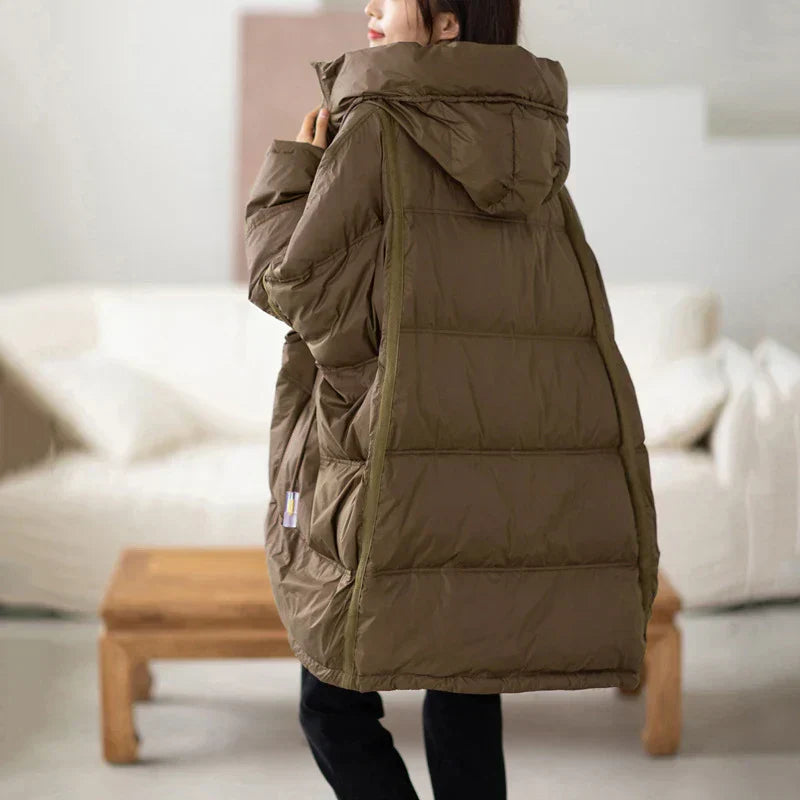 Juliette - Damen Daunenmantel mit Kapuze und Oversize-Schnitt