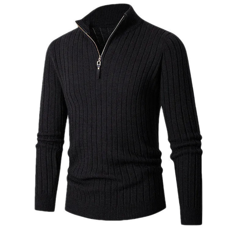 Ricardo - Herren Strickpullover mit Reißverschlusskragen