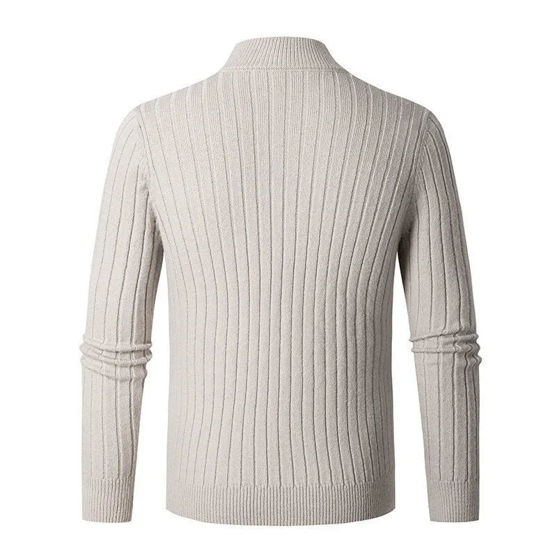 Ricardo - Herren Strickpullover mit Reißverschlusskragen