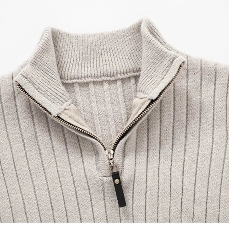 Ricardo - Herren Strickpullover mit Reißverschlusskragen