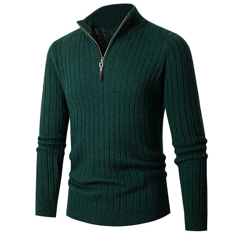 Ricardo - Herren Strickpullover mit Reißverschlusskragen