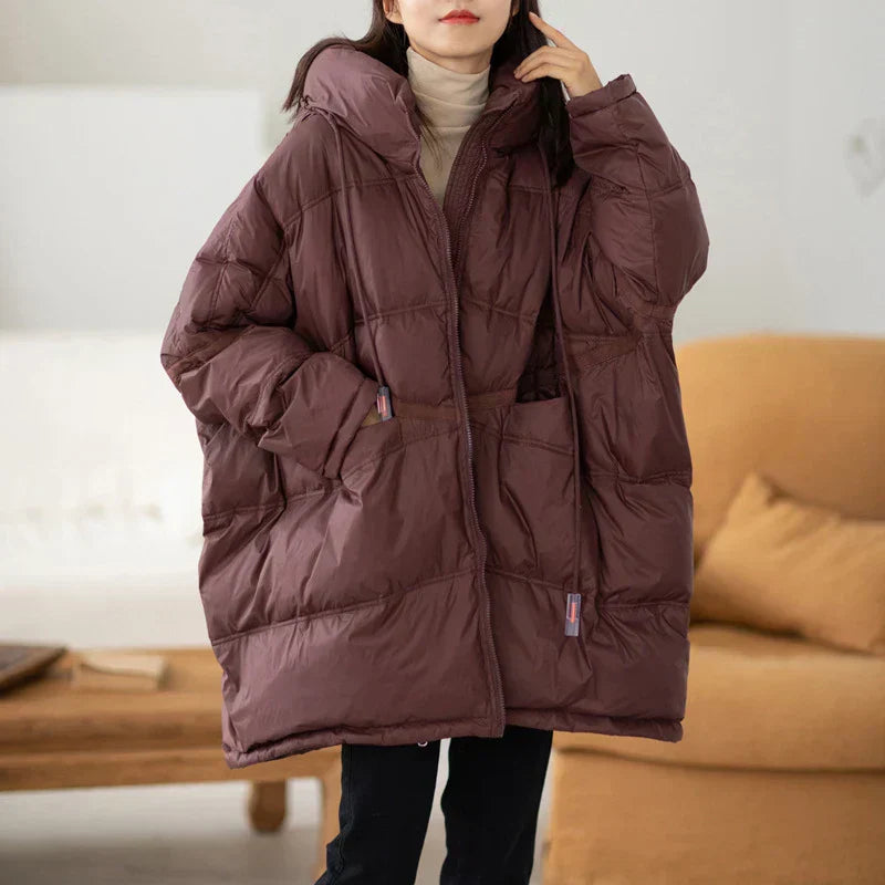 Juliette - Damen Daunenmantel mit Kapuze und Oversize-Schnitt
