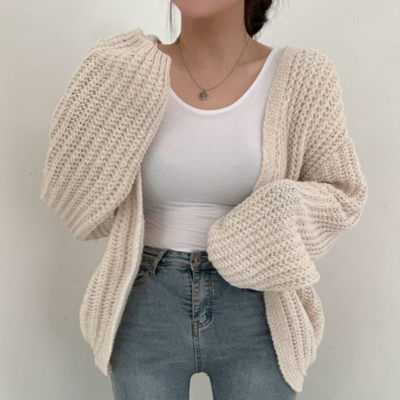 Mila - Damen Strickjacke Oversize mit weitem Schnitt