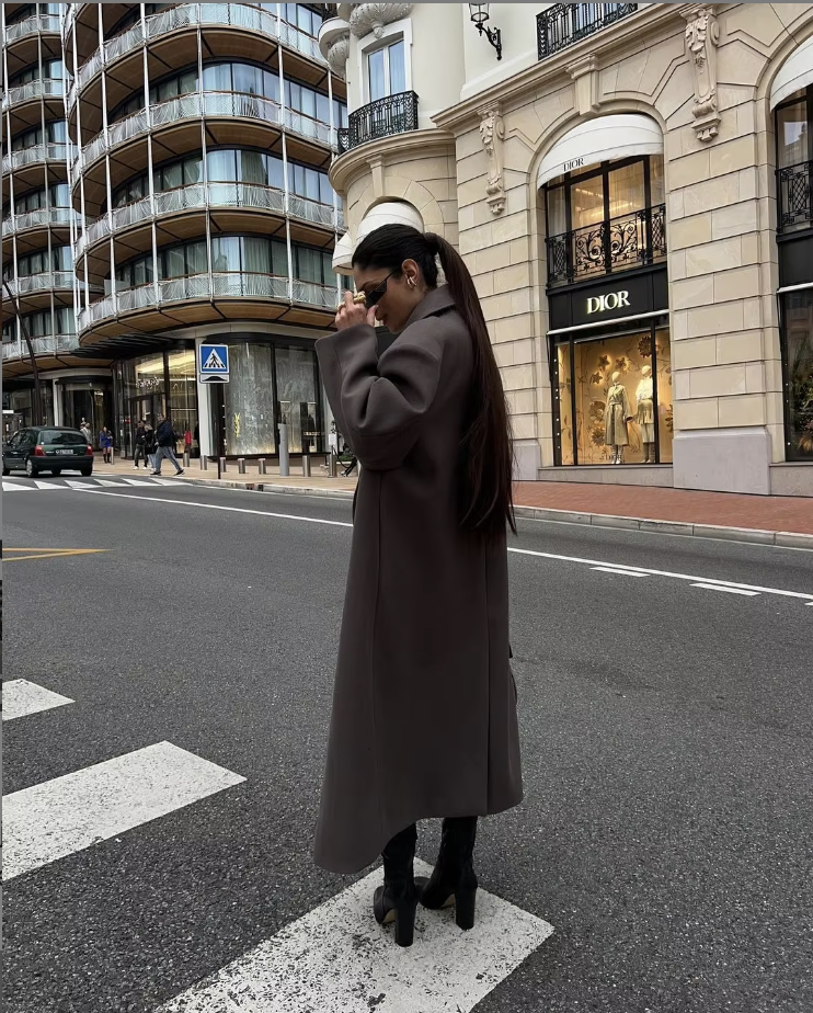 Amara - Damen Mantel oversize lang