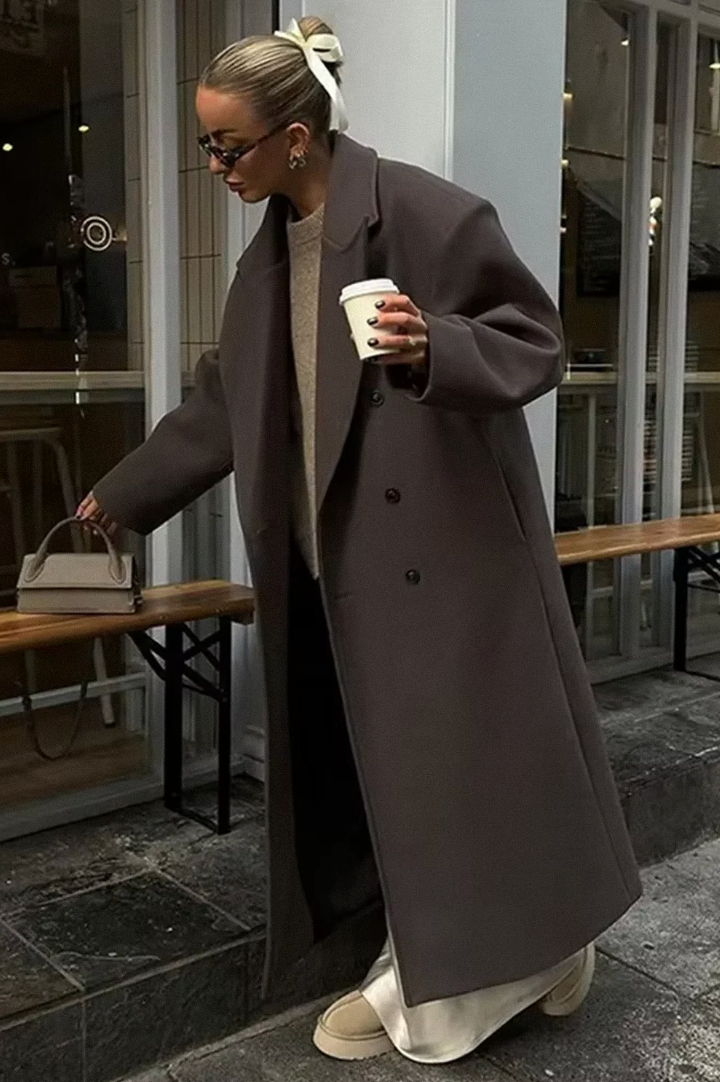 Amara - Damen Mantel oversize lang
