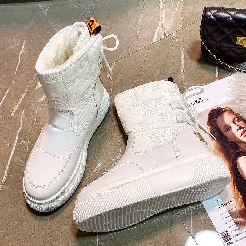 Lina - Warmer Damen Winterstiefel zum Schnüren