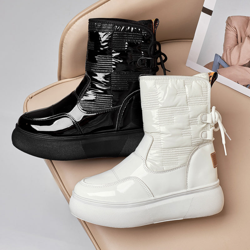 Lina - Warmer Damen Winterstiefel zum Schnüren