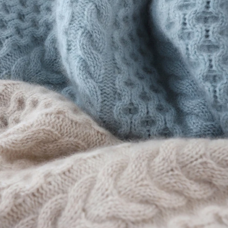 Hannah – Damen Winterpullover Strick Rollkragenpullover mit Zopfmuster