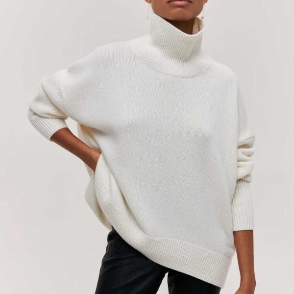 Isabelle - Damenpullover Wolle mit Rollkragen und Oversize-Schnitt
