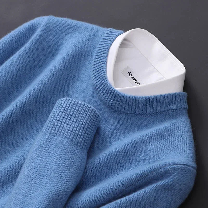 Matteo - Herren Feinstrickpullover mit Rundhalsausschnitt
