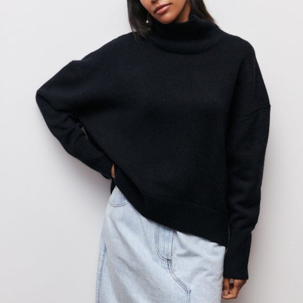 Isabelle - Damenpullover Wolle mit Rollkragen und Oversize-Schnitt