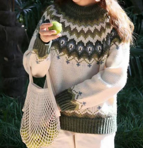 Mira – Nordischer Strickpullover Damen