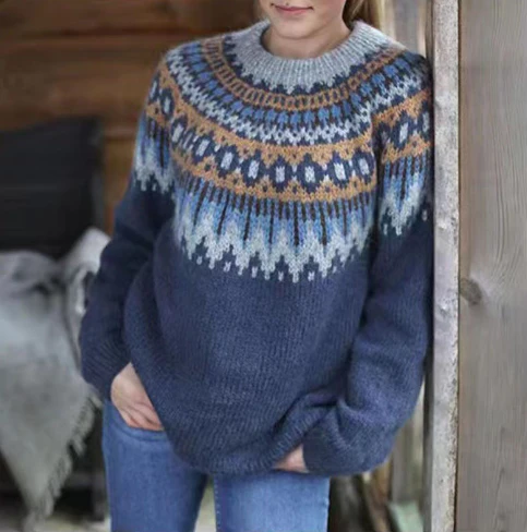 Mira – Nordischer Strickpullover Damen