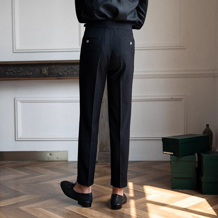 Lukas – Faltenhose mit hoher Taille für Herren