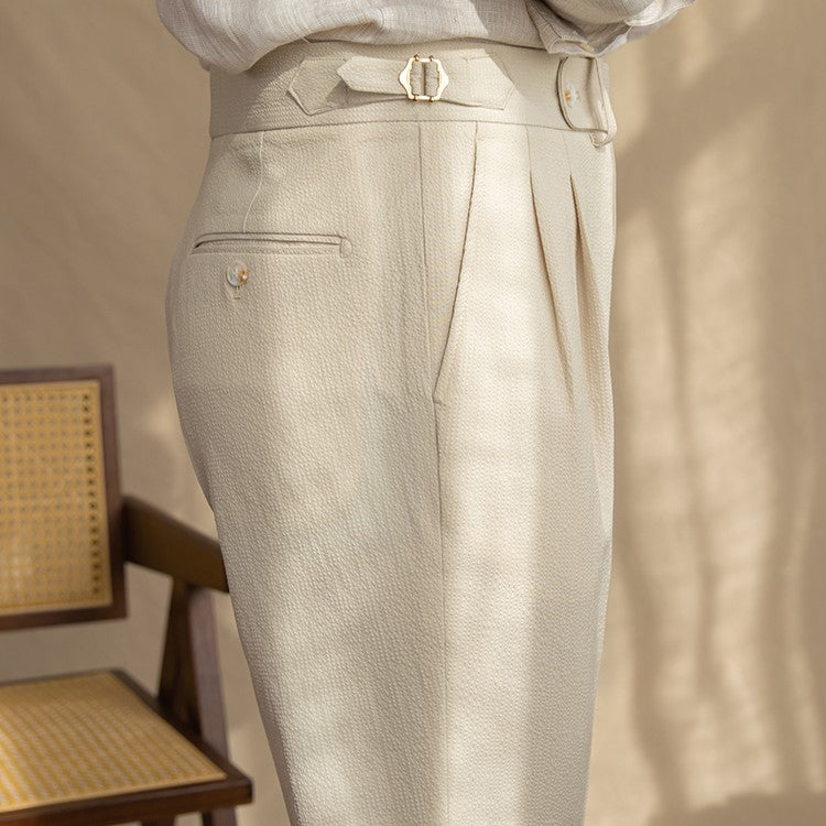 Lukas – Faltenhose mit hoher Taille für Herren