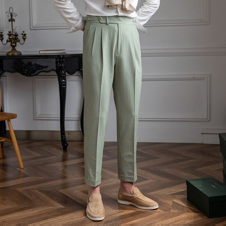 Lukas – Faltenhose mit hoher Taille für Herren